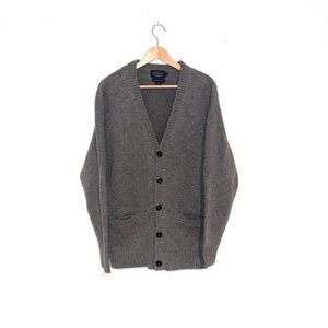 Pendleton Gray 100% Wool Cardigan Sweater